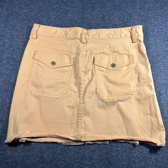 Vintage GAP Jeans Orange Cream Denim Mini Skirt – Size 6 - Picture 8 of 15
